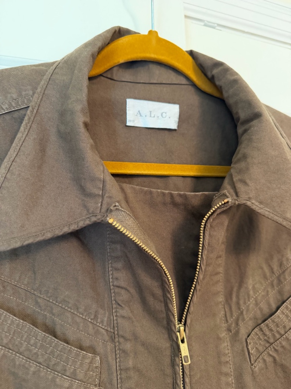 A.L.C. Brown Zip-Front Utility Vest - Picture 2 of 7